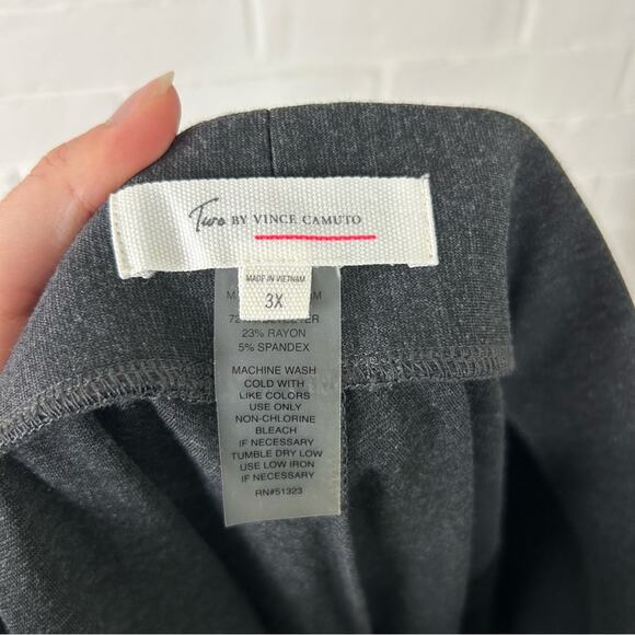 NWT Two by Vince Camuto Plus Size Pull On Thick Grey Legging Pants Size 3X - Picture 3 of 8